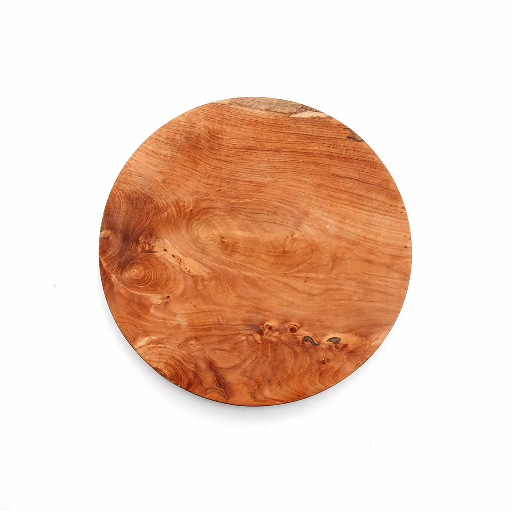 The Teak Root Round Plate - XS - Balinaya