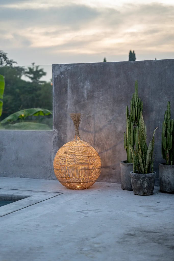 The "Wonton" Floor and Pendant Lamp - Natural - Balinaya