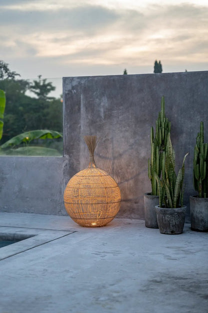 The "Wonton" Floor and Pendant Lamp - Natural - Balinaya