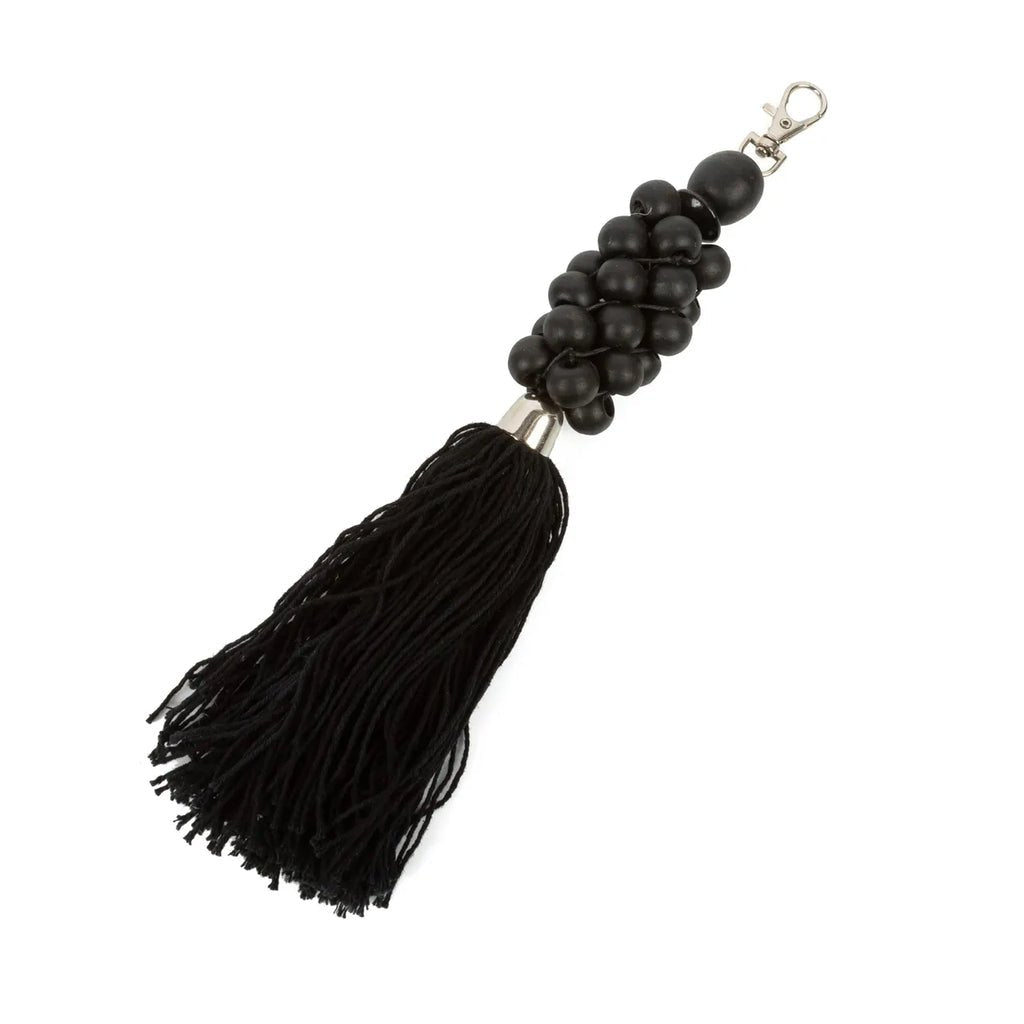 The Wooden Beads Keychain - Black - Balinaya