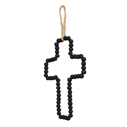 The Wooden Cross Hanging Decoration - Black - Balinaya