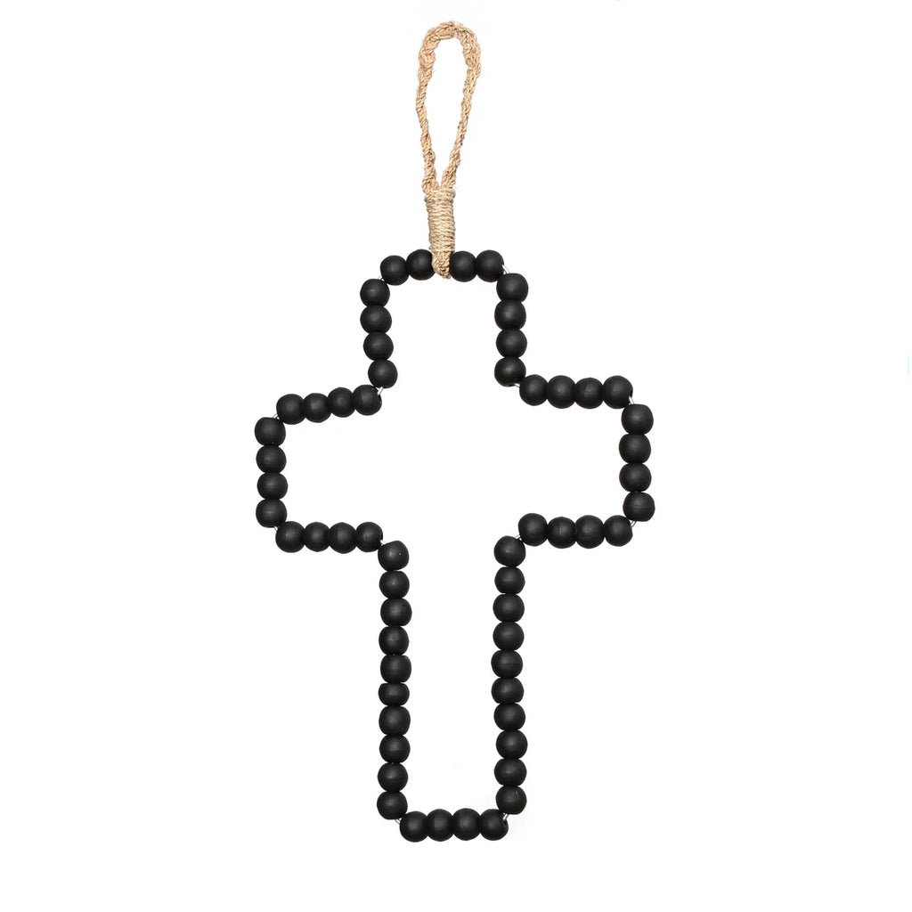 The Wooden Cross Hanging Decoration - Black - Balinaya