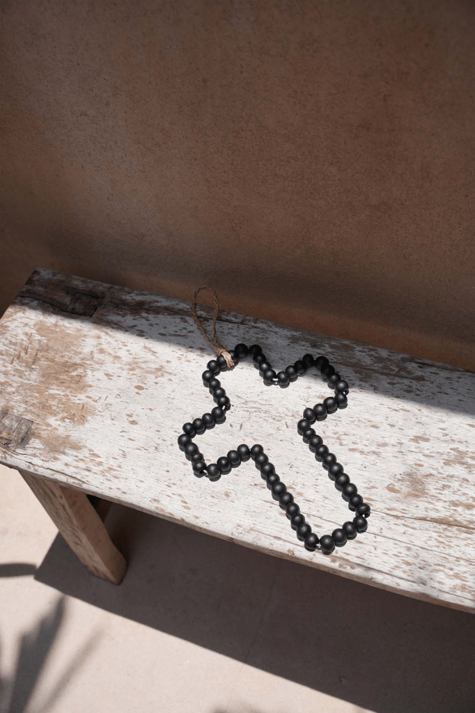 The Wooden Cross Hanging Decoration - Black - Balinaya