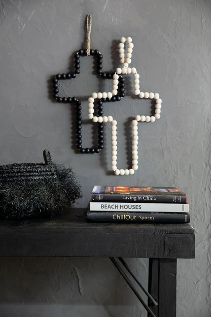 The Wooden Cross Hanging Decoration - Black - Balinaya