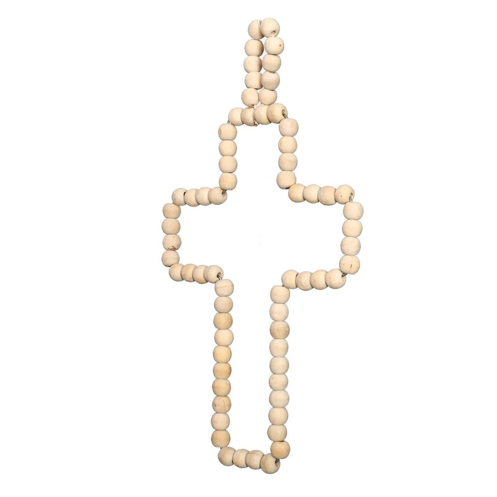 The Wooden Cross Hanging Decoration - Natural - Balinaya